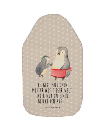 Mr. & Mrs. Panda Warm bottle Penguin with child - gift birthday mother's day hot water bottle with reference brother penguins warming pillows gray