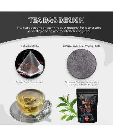 Herbal Tea For Men - Stress and Anxiety Relief - Natural Testosterone Balance Support - 30 Teabags - Buy Online on SooperMarket.com