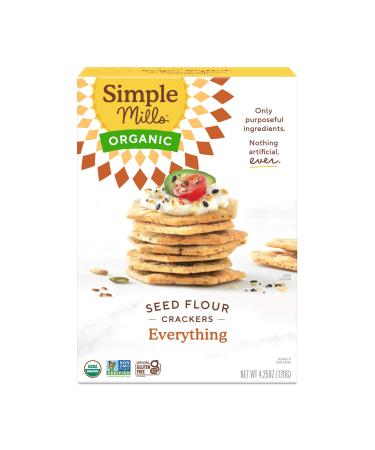 Simple Mills Organic Seed Flour Crackers Everything 4.25 oz (120 g)