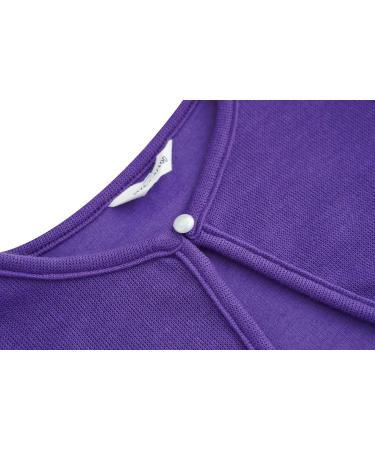 Bonny Billy Girls Long Sleeve Knitted Cotton Cardigan Shrug - Dark Purple (8-9 Years) - Buy Online on SooperMarket.com