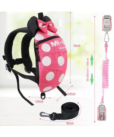 4 in 1 Toddler Harness Leash | Baby Anti Lost Wrist Link | Child Safety Tether | Walking Harness Wristband Assistant Strap Belt - Rose Red - Buy Online on SooperMarket.com