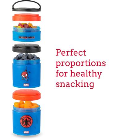 Whiskware Captain America Snack Cups for Kids | 3 Stackable Containers for School and Travel - Buy Online on SooperMarket.com