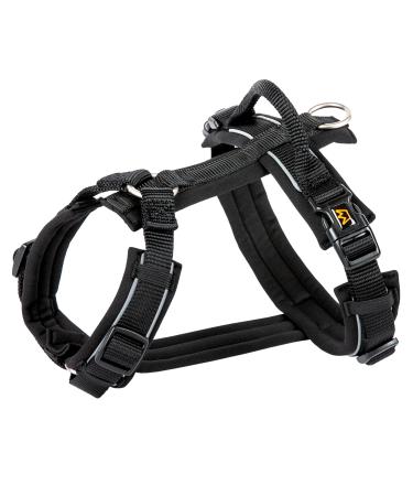Rudel king dog harness Paola - reflective breast dishes with a handle - adjustable dishes for large dogs XL black -reflective