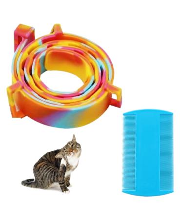 Cutially flea protection collar for dogs tick protection for dogs tick collar for cats flea collar for cats tick collar flea collar against ticks waterproof and adjustable with comb