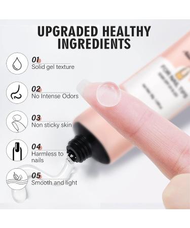 Canvalite Gel Nail Glue - Upgrade Long Lasting UV Nail Adhesive for Nail Extensions | Super Strong Pink Gel for DIY Nail Art - Buy Online on SooperMarket.com