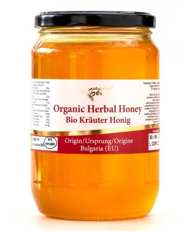 900 g Organic Raw Herbal Bee Honey wild herb meadows