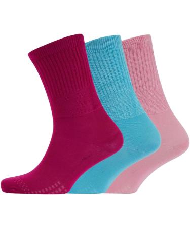 COMFYLOT & KK TRADERS MCR LTD Ladies Bamboo Diabetic Extra Wide Womens Non Elastic Socks with Hand Linked Toes 4-8 Assorted - Buy Online on SooperMarket.com