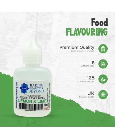 Baking Beauty and Beyond Concentrated Food Flavouring Oil - Dozen of Professional Quality Food Grade Flavouring Oil for Candy Making Baking Cooking Lip Balm and Lip Gloss - Lemon & Lime (30ml) - Buy Online on SooperMarket.com