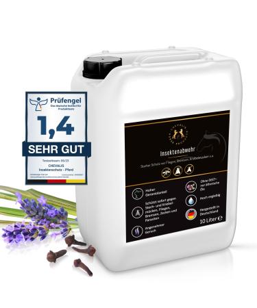 Chevalis Insect Protection Horse 10l Canister immediate protection against brakes flies mosquitoes ticks ticks old prescription with essential oils and geraniol insect protection for horses nature 10l