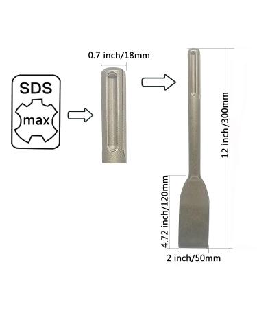 BEEMEEMASTER SDS-Max Tile Chisel Hammer Steel - 2x12 SDS Chisel - Buy Online on SooperMarket.com
