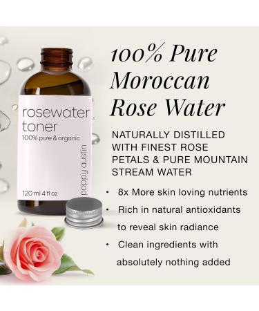 Poppy Austin 120mL Organic Rose Water Toner for Face - 100% Pure, Vegan & Cruelty Free - Enriched with Skin Loving Nutrients - Buy Online on SooperMarket.com