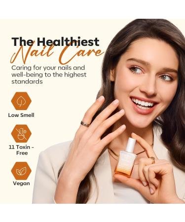 Modelones 15ml 8-in-1 Nail Strengthener & Ridge Filling Base Coat Nail Polish Repair Kit Nail Growth Treatment for Thin and Damaged Nails Gold Glow - Buy Online on SooperMarket.com