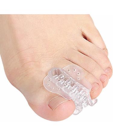 Clear Gel Toe Separators & Straightener for Hammer Toe & Overlapping Hallux Valgus - Correct Crooked Toes - Athletes Foot Pads (One Size) - Buy Online on SooperMarket.com