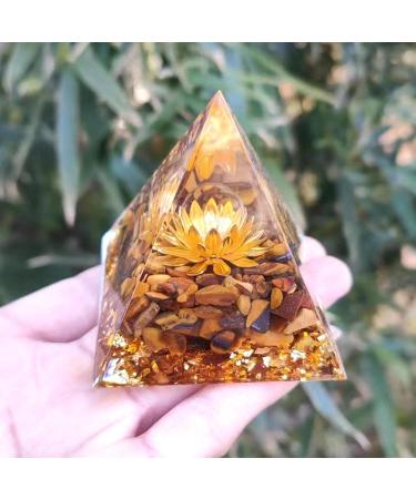Orgonite Crystal Pyramid Crystals Tiger's Eye Reiki Orgonite Gemstones Protection Crystals Energy Gain Generator for Yoga Meditation Indoor Handmade Decor for Lencyh - Buy Online on SooperMarket.com