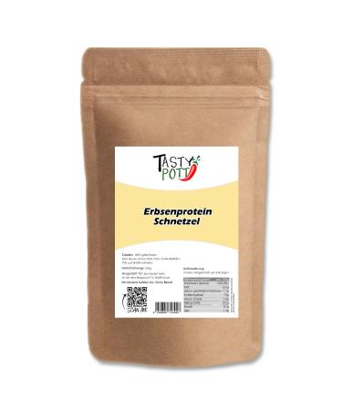 Tasty Pott pea protein schnetzel - from yellow peas i vegan cuisine i peas for stews bolognese i meat alternative i veganes protein i in the bag 600g