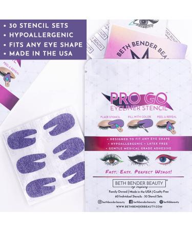Beth Bender Beauty Pro Go Cat Eyeliner Stencil | Made in USA | Cruelty Free & Vegan (1-Pack) - Buy Online on SooperMarket.com