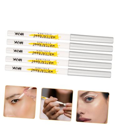 BELLIFFY 5pcs White Lying Silkworm Pen Highlighter Pen Eyeshadow Pencil Eyeshadow Crayons Eye Makeup Tools Makeup Pen Eye Shadow Makeup Cosmetics Eye Shadow Cosmetics Eye Shadow Pen