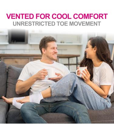 XAENA 3P Moisturizing Gel Heel Socks | Cracked Heel Repair Socks for Women | Toeless Gel Socks (White) - Shop Now! - Buy Online on SooperMarket.com