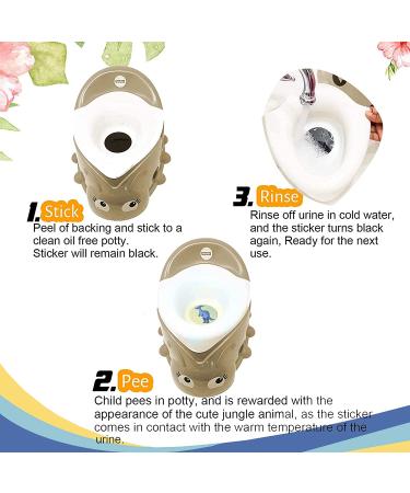Dinosaur Potty Training Seat Magic Sticker | Color Changing Toilet Targets | 5 Pack with Free Potty e Book - Buy Online on SooperMarket.com