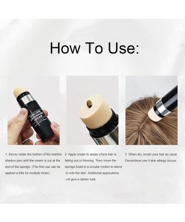 KUIKUI Hairline Shadow Stick Soft Head - Natural Hair Shading Sponge Pen for Men and Women 30ml Middle Brown - Buy Online on SooperMarket.com