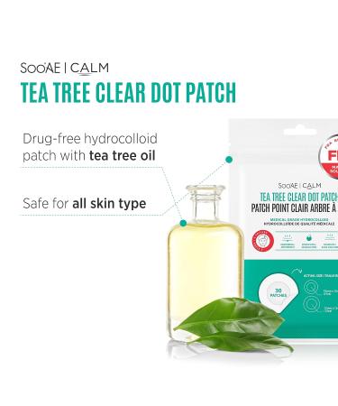 FD Registered Acne Patches | SOOAE Tea Tree Clear Dot - Medical Grade Hydrocolloid Spot Treatment for Fast Healing & Blemish Control (30 Dots - Buy Online on SooperMarket.com