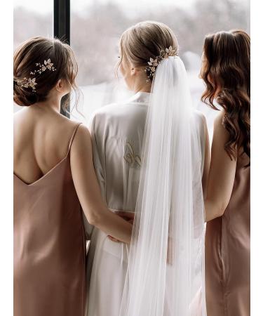 SWEETV Handmade Wedding Hair Pins for Brides - 2Pcs Bridal Hair Accessories Set - Buy Online on SooperMarket.com