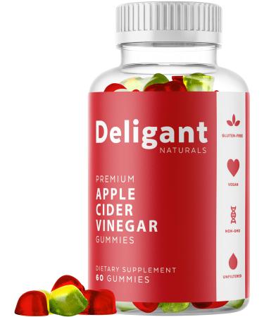 Apple Cider Vinegar Gummies with The Mother - ACV w Ginger Root 6in1 Gummies - Taste The Apple. Not The Vinegar. 30 Day