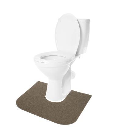 Resilia Rounded Commode Potty Training Mats - Super-Absorbent Toilet Training Rug For Kids, Universal Bathroom Protector Pads, 2-Pack, Tan Tan 1 Count (Pack of 2)