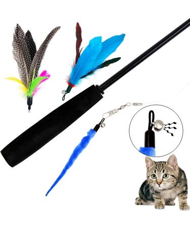 10-Piece Natural Bird Feathers Cat Toy Wand Refills - Replacement Feathers for Interactive Play - Buy Online on SooperMarket.com