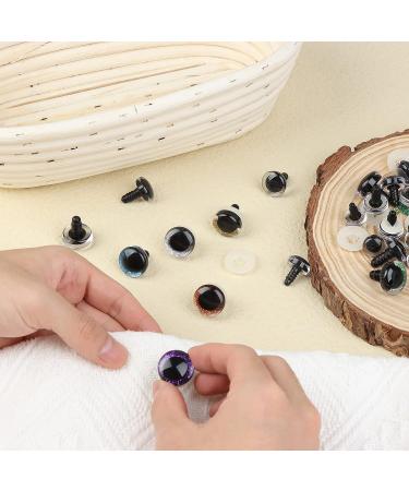 120pcs Glitter Plastic Safety Eyes - 6 Colors, 12mm-20mm Round Eyes for Dolls, Teddy Bears, Toys - DIY Crafts - Buy Online on SooperMarket.com