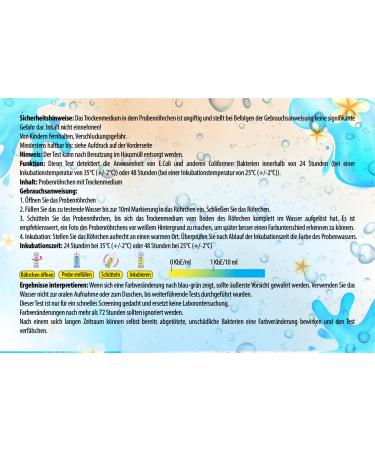 Medasa Coliform & E. Coli Water Test - Reliable Drinking & Well Water Testing Kit (1x Set) - International Shipping Available - Buy Online on SooperMarket.com