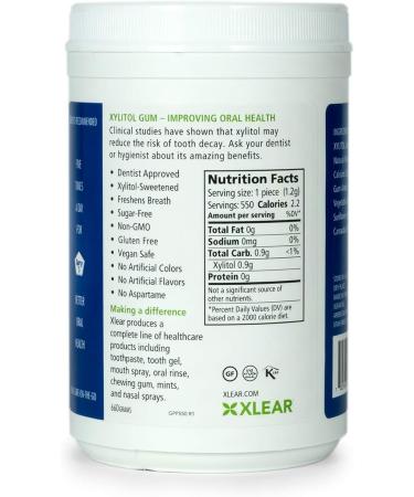 Spry Fresh Natural Xylitol Chewing Gum Dental Defense System Aspartame-Free Sugar Free Gum (Peppermint 550 Count - Pack of 1) - Buy Online on SooperMarket.com