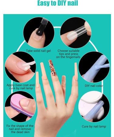 Deciniee Full Cover Gel Nail Tips 240Pcs - Square Nail Tips for Acrylic & Gel Extensions | Professional 12 Sizes for Salon & Home Nail Designs - Buy Online on SooperMarket.com
