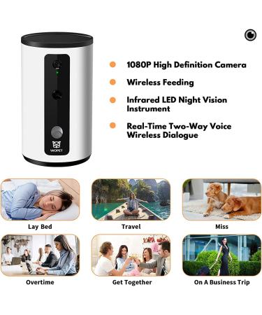 WOpet Smart Pet Camera: Full HD WiFi Camera with Treat Dispenser | Night Vision | Two Way Audio | for Dogs & Cats - Buy Online on SooperMarket.com