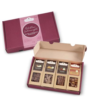Wellnut "Ladiesnight"-Premium gift set for women I vegan icaramelized nut snacks I gift idea for women girlfriend mother (4 snacks in the gift box) caramelized nuts (vegan) 4 snacks in the gift box