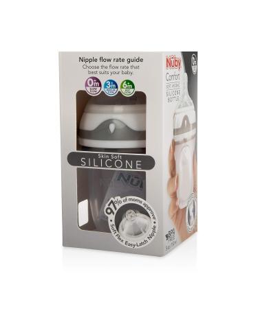 Nuby Comfort Soft Squeezable Silicone Bottle 5 Oz - Hygienic and Easy to Clean - Buy Online on SooperMarket.com