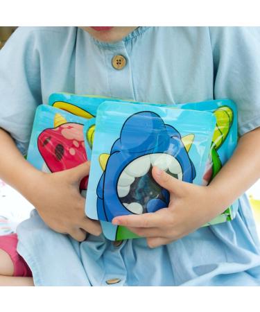Nom Nom Kids 10 Reusable Snack Bags - Monster Design, BPA-Free, No Leak, Air-Tight, Ideal for Baby Led Weaning, Eco-Friendly - Buy Online on SooperMarket.com