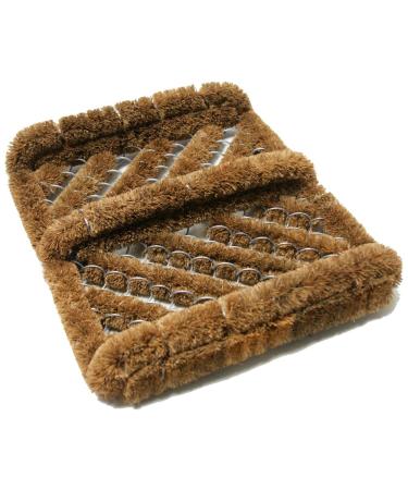 Rubber-Cal "Herringbone" Coir Boot Scraper Brush 2.5 by 12 by 13-Inch (10-100-009)