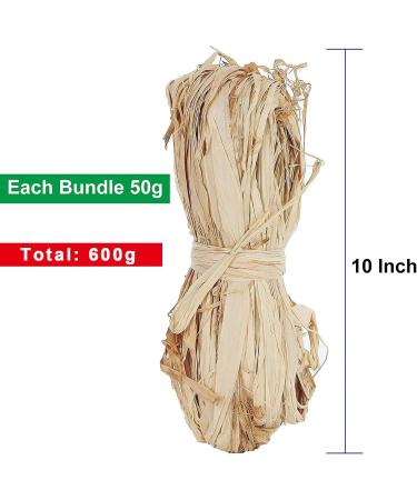 600g Natural Raffia Paper Ribbon for Florist Crafts & Christmas Gift Wrap - 12 x 50g Bundles - Buy Online on SooperMarket.com