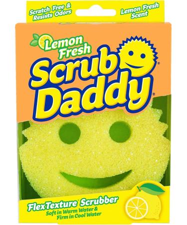 Scrub Daddy Sponge - Lemon Fresh Scent - Scratch-Free Multipurpose Dish Sponge - BPA Free & Made with Polymer Foam - Stain & Odor Resistant Kitchen Sponge (1 Count)