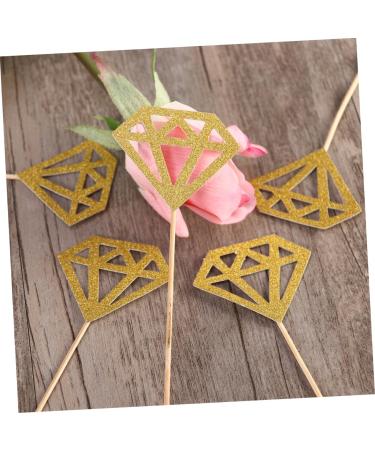 ibasenice Wedding D cor 300 Pcs Diamond Cake Topper Happy Birthday Topper Cake Picks Gold Diamond Topper Capacillos Para Cupcake Decor Cupcakes Diamond Cupcake Topper Paper Cup Wedding - Buy Online on SooperMarket.com
