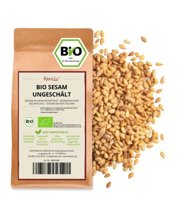 Kamelur Organic Sesame Unpeeled (500g) - Sesame seeds not roasted and without additives 500 g (1 pack)