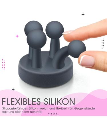 OSORD 8PCS Adhesive Hooks for Bathroom & Kitchen | No Drilling Toothbrush & Razor Holder Towel Clamps Key Hooks - Black - Buy Online on SooperMarket.com