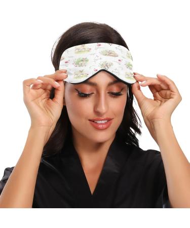 WELLDAY Farm Lamb Sheep Sleep Mask | Soft Comfort Eye Shade Cover for Men and Women | Adjustable Strap for Complete Blockout Light | Relax and Improve Sleep Quality - Buy Online on SooperMarket.com
