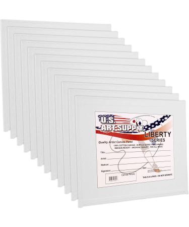 US Art Supply 6 X 6 inch Professional Artist Quality Acid Free Canvas Panel Boards 12-Pack (1 Full Case of 12 Single Canvas Panel Boards) 12 6 x 6