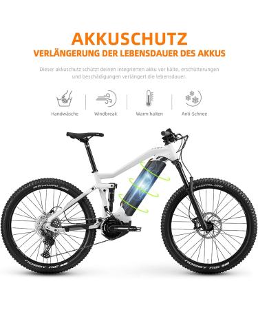 Anzome eBike Battery Protective Cover - 30-41 cm | Extend Battery Life & Protect Against Cold & Dirt for Bosch Haibike KTM Cube | Essential eBike Accessories - Buy Online on SooperMarket.com