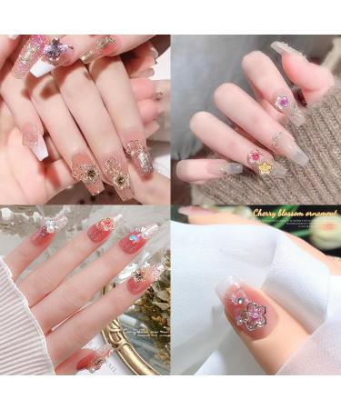100Pcs Flower Nail Charms | 3D Resin Gems for Nail Art | DIY Manicure Decor | Mixed Color Spring Blossoms - Buy Online on SooperMarket.com