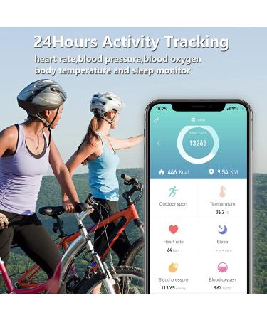 MLanYunS Fitness Tracker: Heart Rate, Sleep, Blood Pressure & Oxygen Monitor - Step Count, Calorie Activity Tracker - Smart Watch Bracelet for Adults - Black - Buy Online on SooperMarket.com