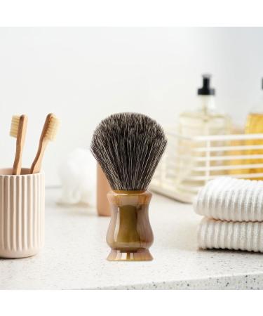 Magidal Handmade Ergonomic Razor Brush - Soft Shaving Cream Brush for Beard Grooming - High-Quality Brown Shaving Brush for Men - Buy Online on SooperMarket.com