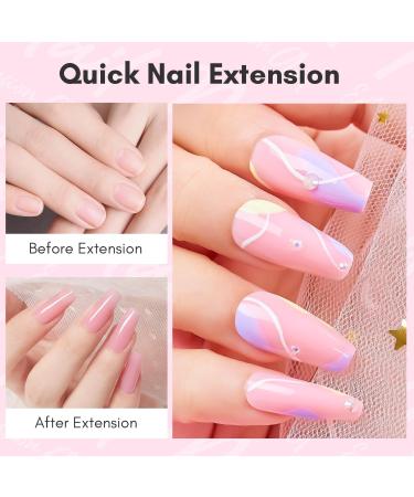 Makartt 50ML Poly Nail Gel Builder Extension Gel - White Pink Nude Clear Rosy Gel for DIY Salon Design - Quality-VIP - Buy Online on SooperMarket.com